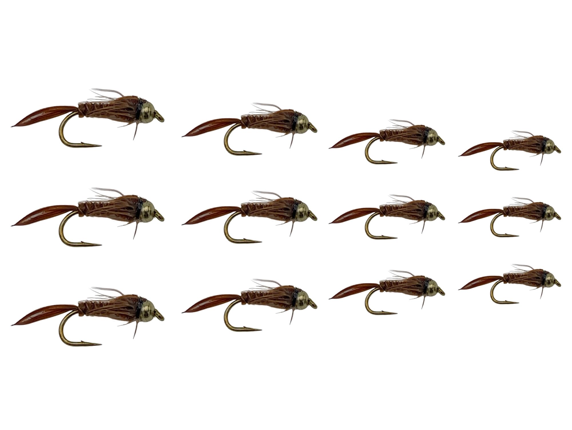 Feeder Creek Fly Fishing Flies | Bead Head Pheasant Tail Nymph | Flies for Fly Fishing | Trout and Bass Flies | 4 Size Assortment