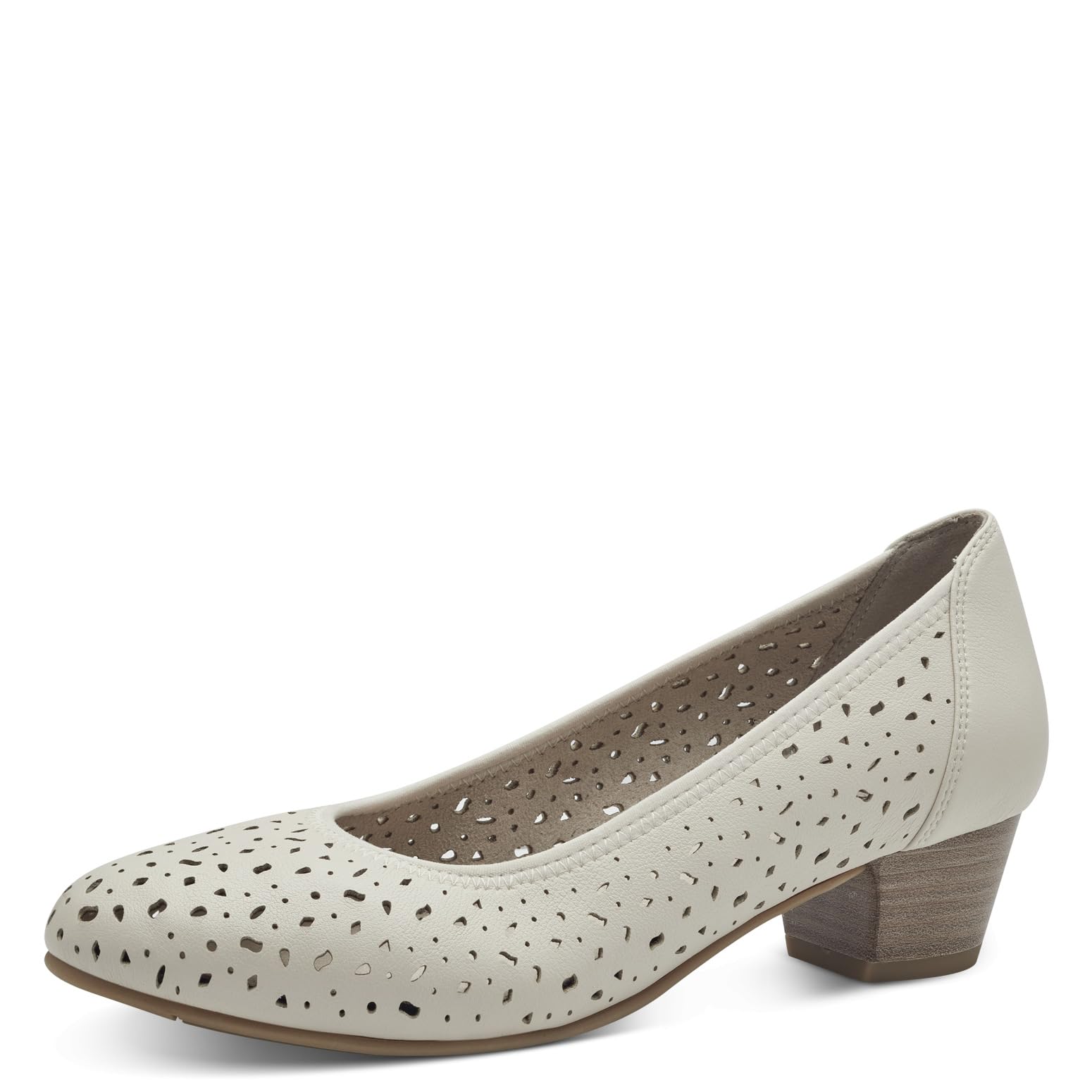 Jana Women’s Pumps Low Heel Vegan, Beige, 5 UK