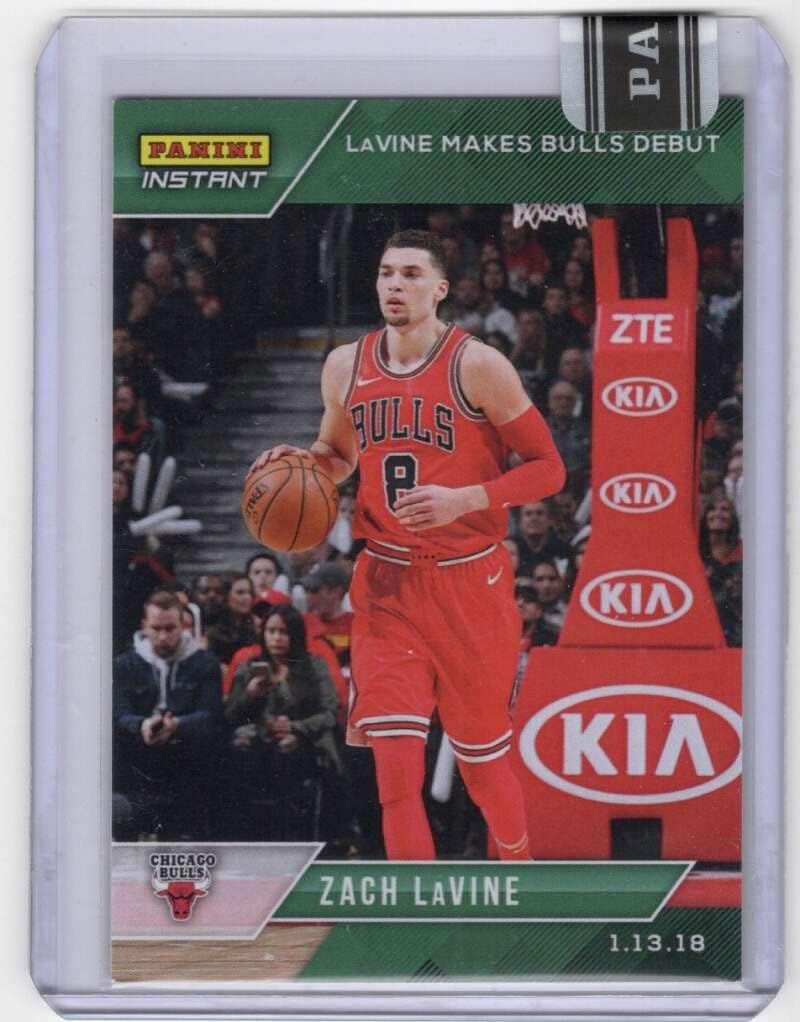 ZACH LaVINE SSP 2017-18 Panini Instant Green /10#75 MT-MT+ NBA Basketball Bulls Season Debut