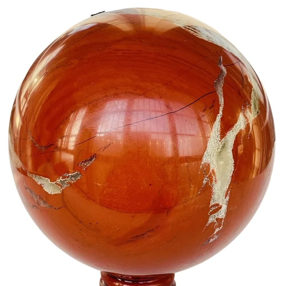 1pc 310-400g red jasper crystal sphere spiritual gift room decoration