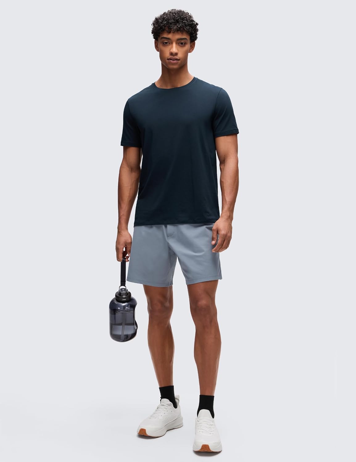 CRZ YOGA Cotton-Blend Athletic Shirts for Men - Short Sleeve Moisture Wicking Soft Workout Casual Tee Tops Basic T-Shirt
