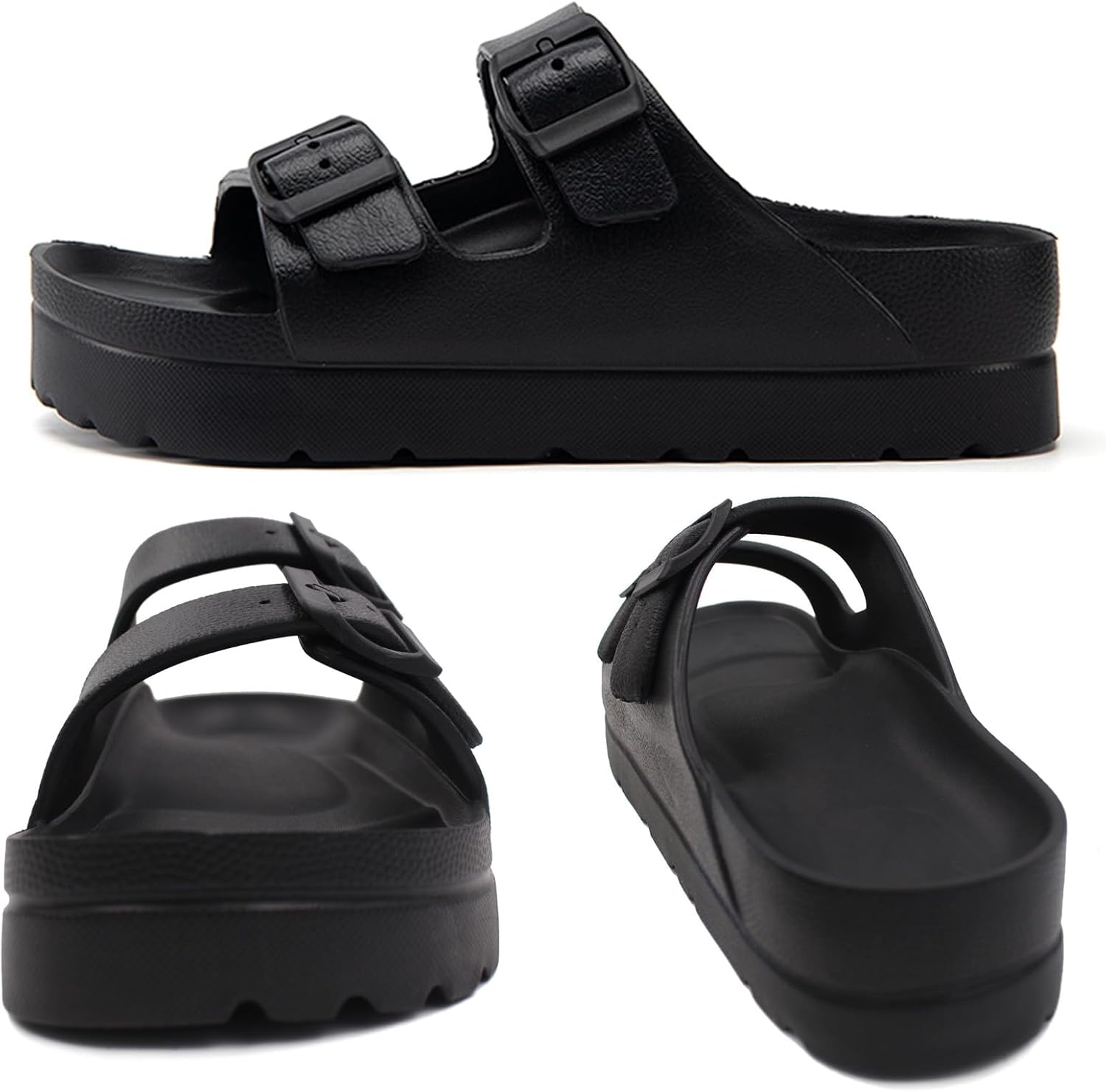 L LOUBIT Women's Platform Sandals with Arch Support Pillow Soft Adjustable Buckle Slides Lightweight Non-Slip Summer Beach Shoes - Image 4