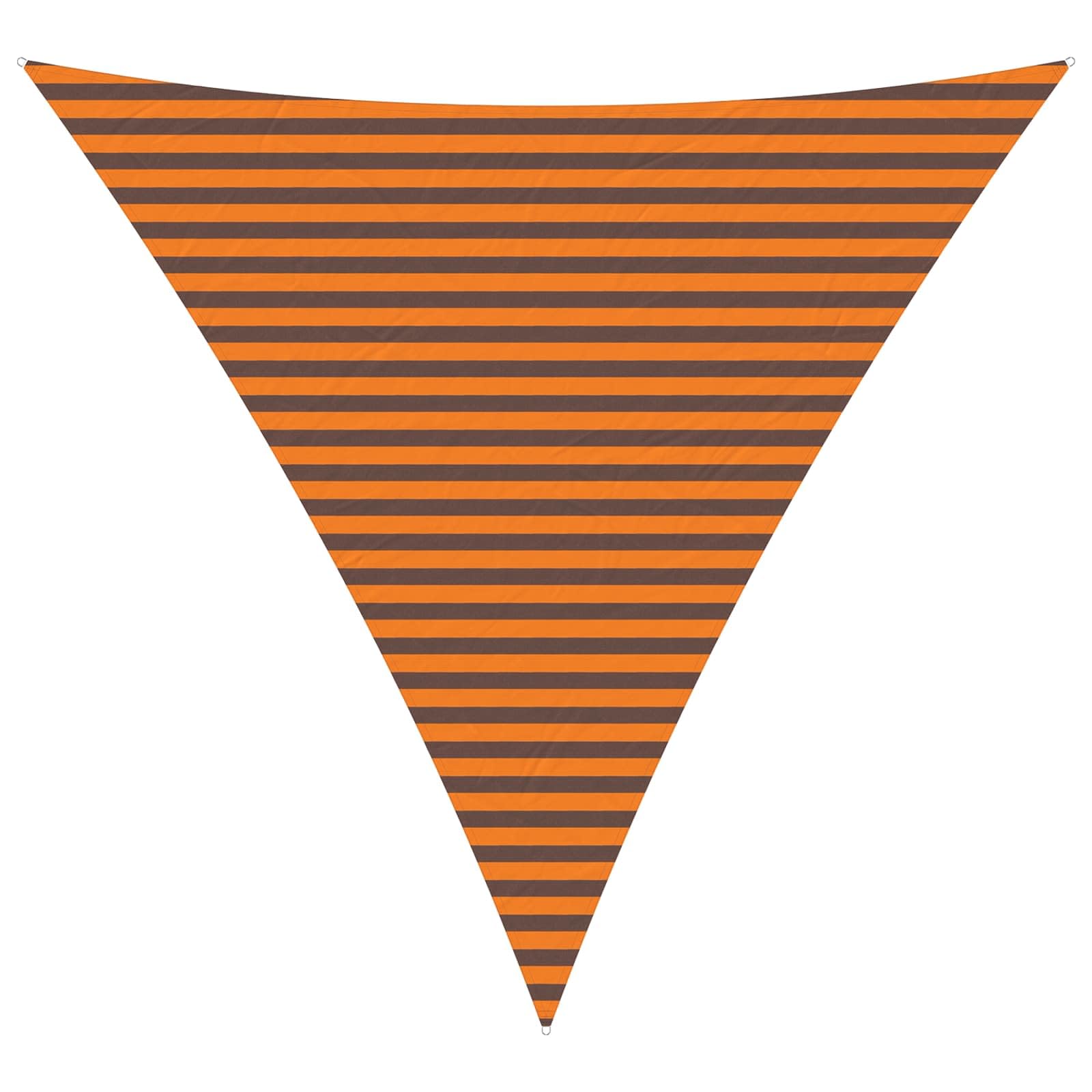 Telo Ombreggiante Triangolare, Oxford, Arancione/Marrone, 4 x 4 x 4 m
