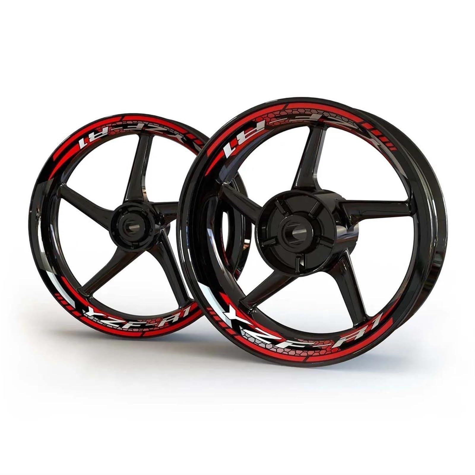Motorcycle Racing Equipment Accessories Wheel Tire Rim Adhesive Reflective Decal Sticker for Yamaha YZF R1 Decorative(Color2)