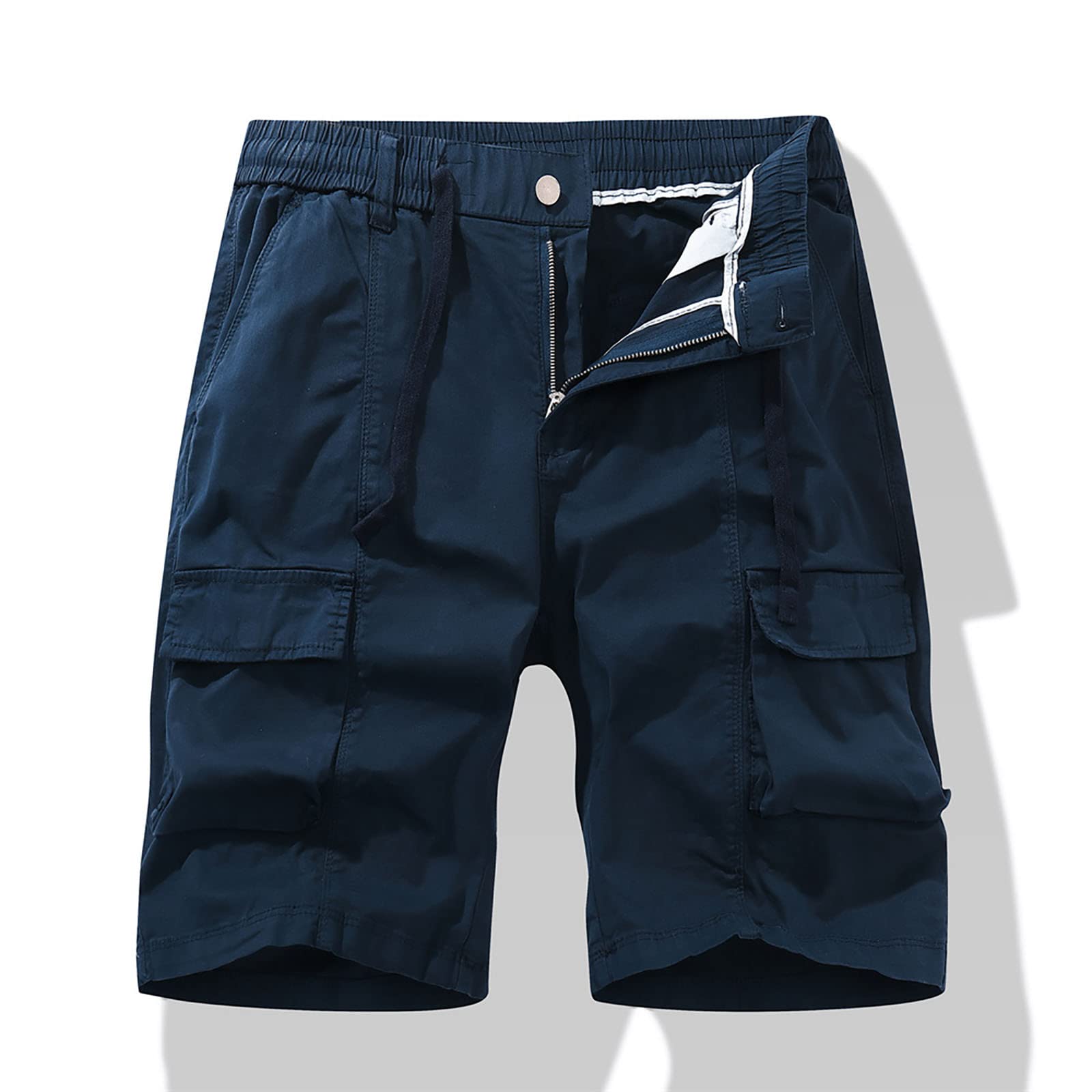 WWricotta Pantaloncini Cargo da Escursione Uomo – Vita Elastica, Cotone Leggero, Asciugatura Rapida, vestibilità Rilassata/A