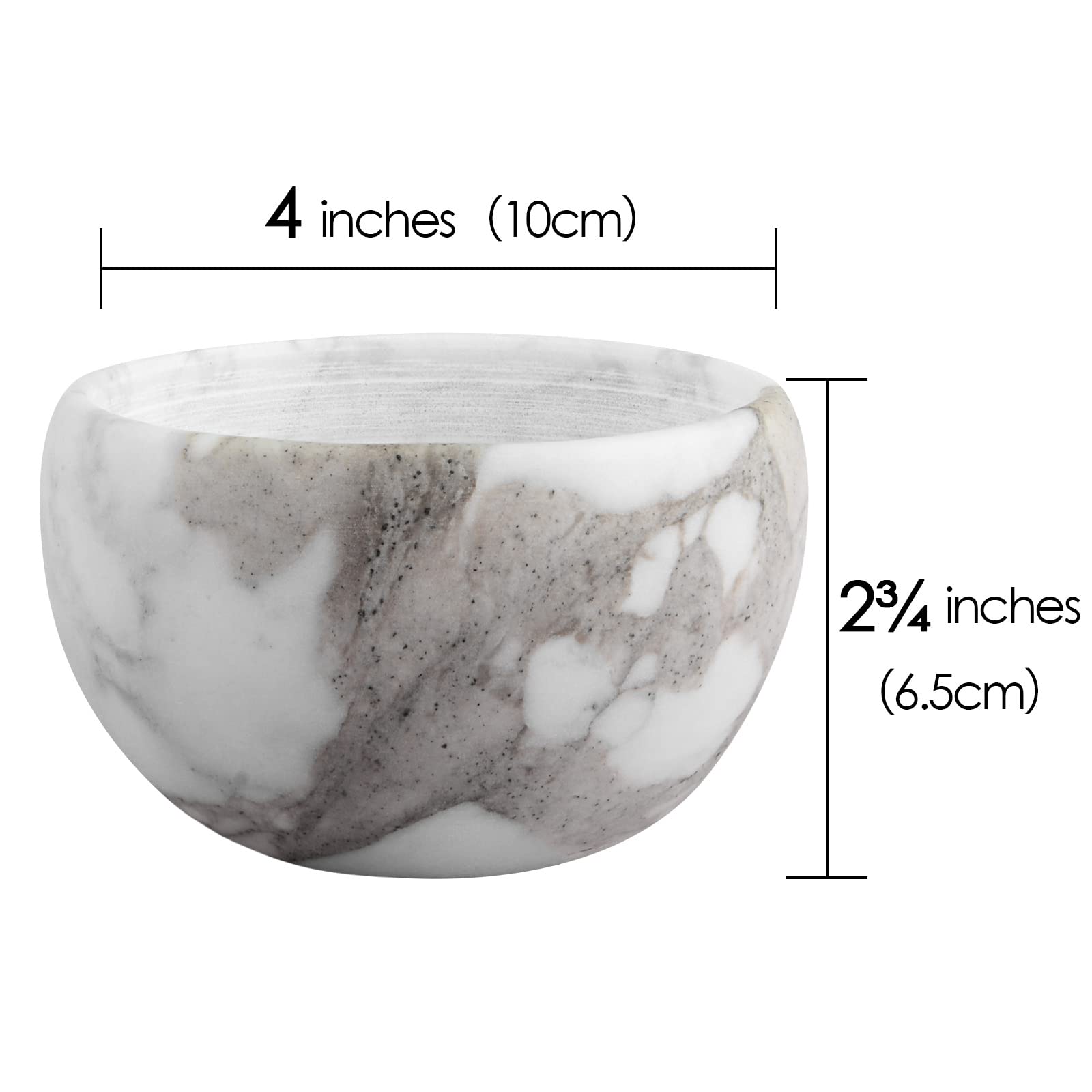 Linkidea Ciotola da barba in marmo, tazza per sapone da barba, tazza per uomo, bocca larga, barbiere, barba, rasoio, crema da barba