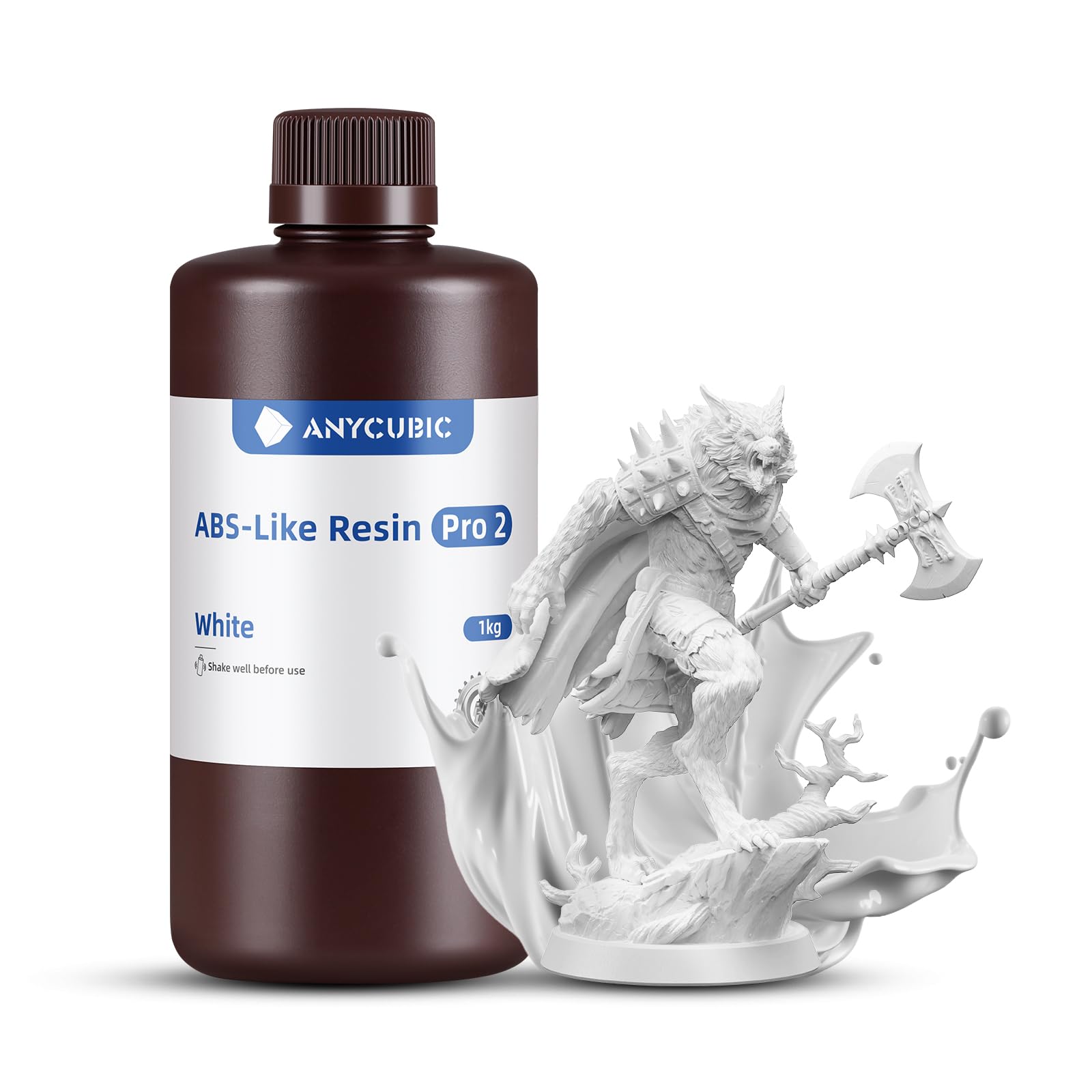 ANYCUBIC ABS-Like 3D Printer Resin Pro 2, Stronger and Tougher, High Precision and Long-Lasting, Low Odor, Wide Compatibility for All LCD Resin 3D