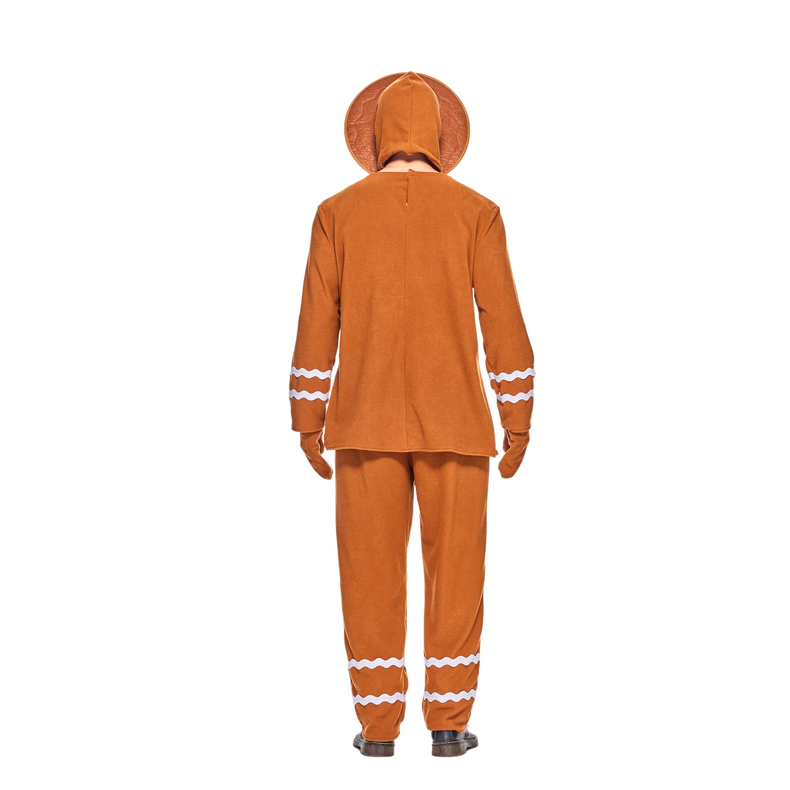 EraSpooky Erwachsene Lebkuchenmann Kostüm Deluxe Weihnachtskeks Outfits für Männer