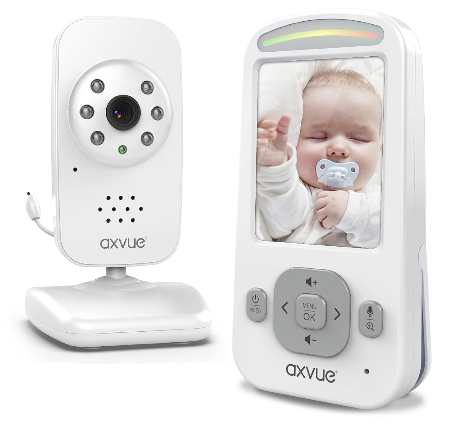 Video Baby Monitor, Slim Handheld, Non-Slip Design, 2.4" Vertical Screen Monitor & Digital Camera, R