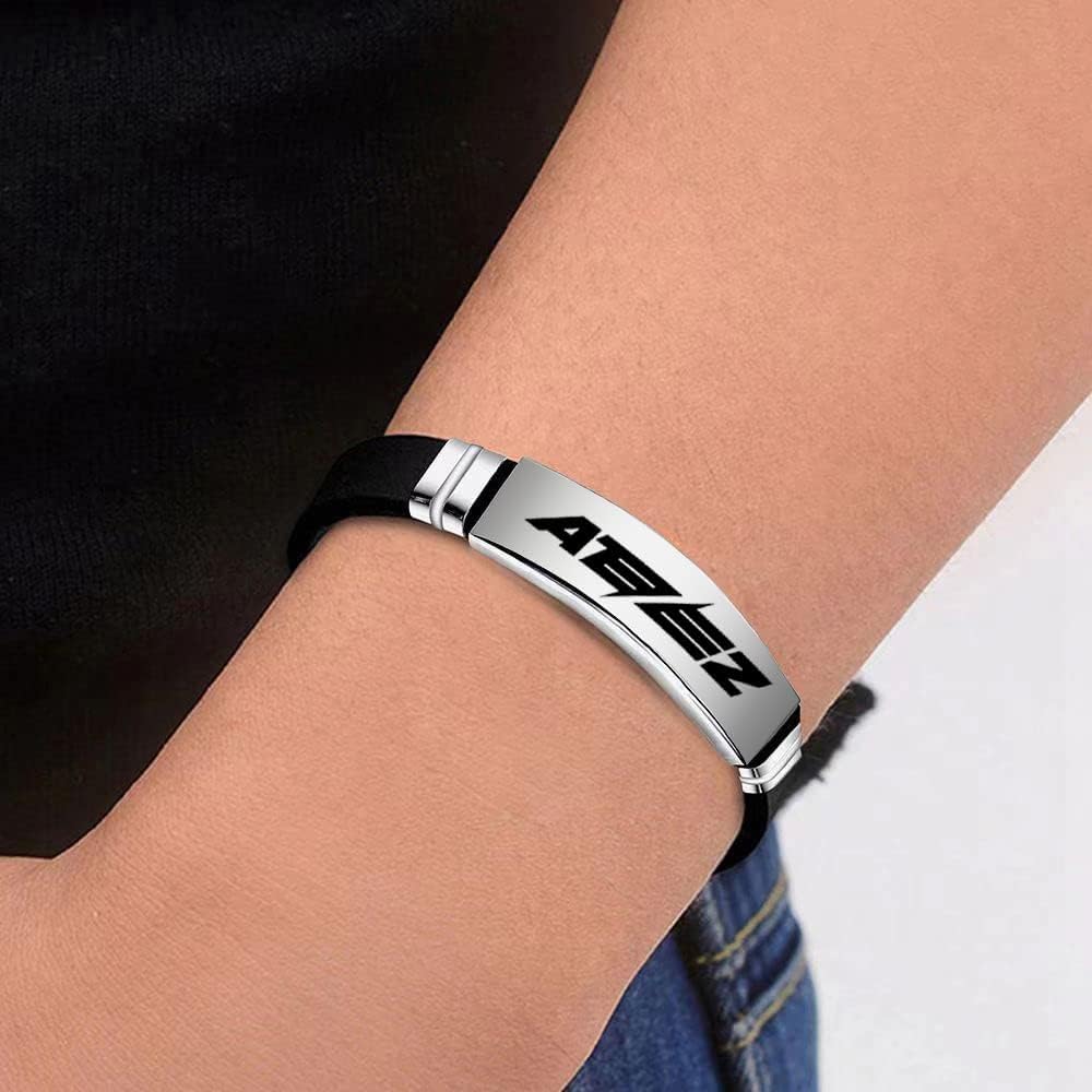 HOMRAA 2 Pack Kpop Bracelets Charm Silicone Bracelets Jewelry for Aieez Gifts - Image 4