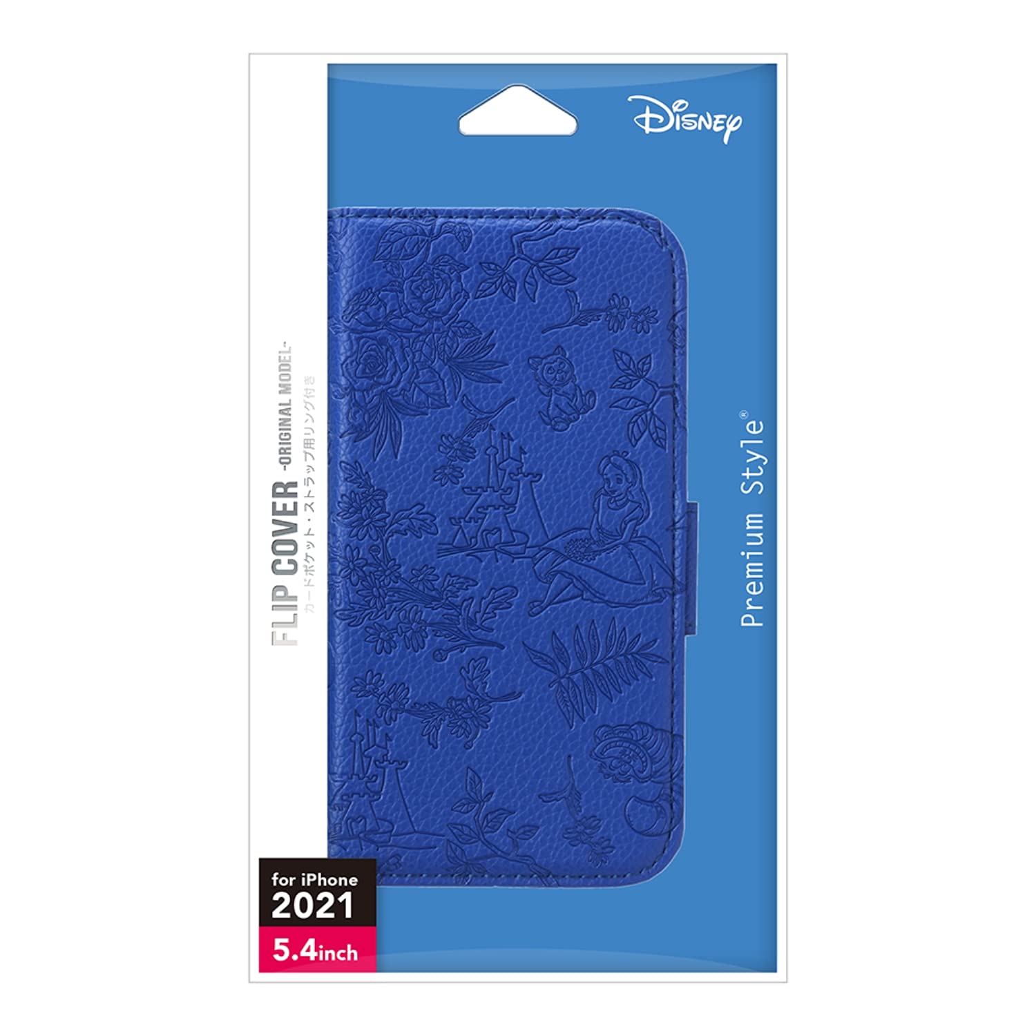 PGA PG-DFP21J03ALC フリップカバー Disney アリス〔iPhone 13 mini用〕