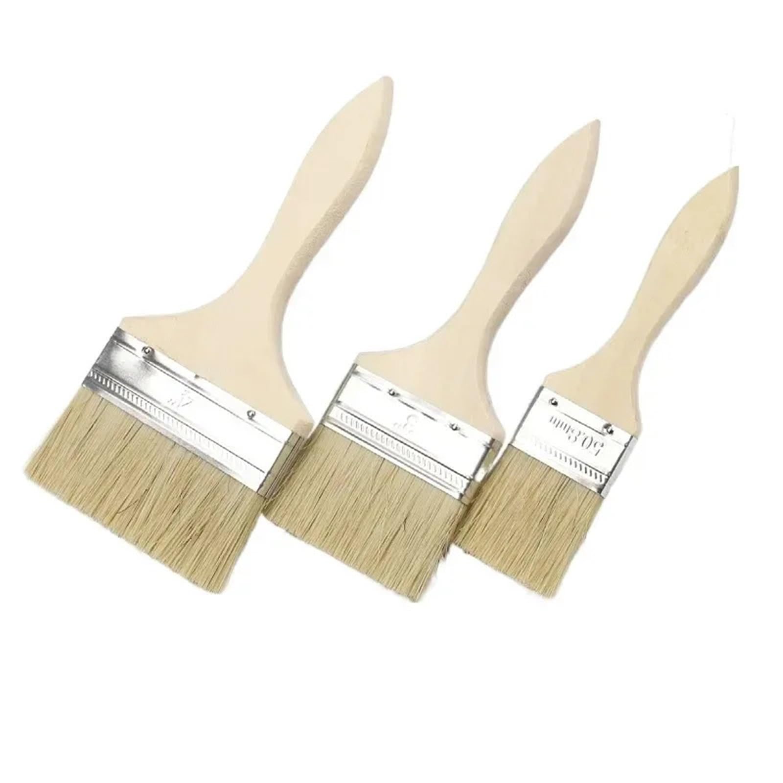 Juego de 10 Pinceles Madera con cerdas Suaves for Pintar Paredes y Muebles para Pintar(Size3)