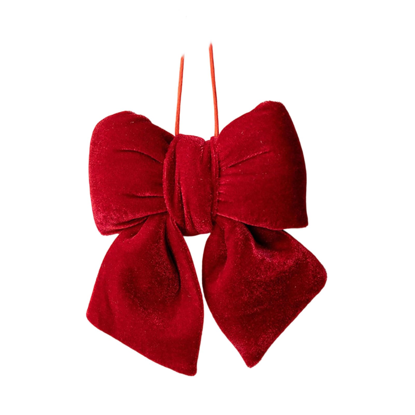 Woedpez Velvets Bowknot Ornament with Hanging String Elegant Centerpiece for Mantels Holiday Parties Bow Christmas Decoration