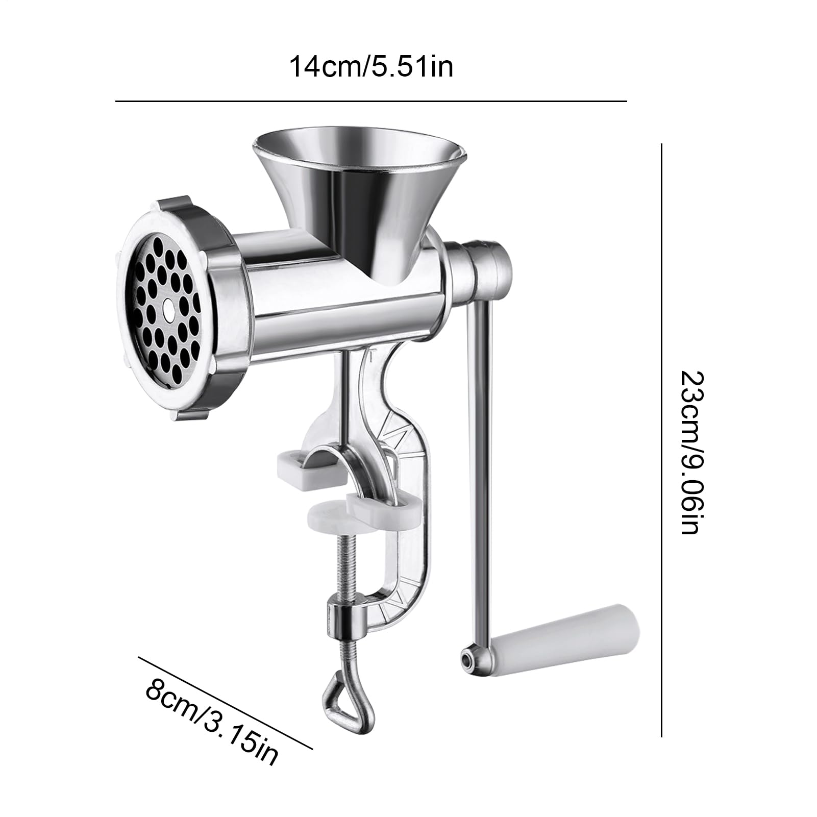 Tritacarne Manuale - Alimenti Robustissimo Manuale | Tritacarne A Manovella Per Casa | Carne Manzo Pepe Funghi Pollo Cucina Dormitorio Appartamento