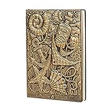 【Material & Handwerk】Das Aussehen ist handgefertigt mit hochwertigem Umweltschutz-Kunstleder, 3D geprägte Handwerkskunst, exquisite Verarbeitung; liniertes Papier schreibt glatt, nicht leicht zu durchdringen, mit Fadenkleberbindung, Papier ist nicht leicht abzufallen, kann für eine lange Zeit verwendet werden.