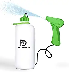 DF Pulverizador Elétrico de 1 Litro, Compressão Automática, Regador para Jardinagem Doméstica com Bico Ajustável, Pulverização Contínua, Portátil