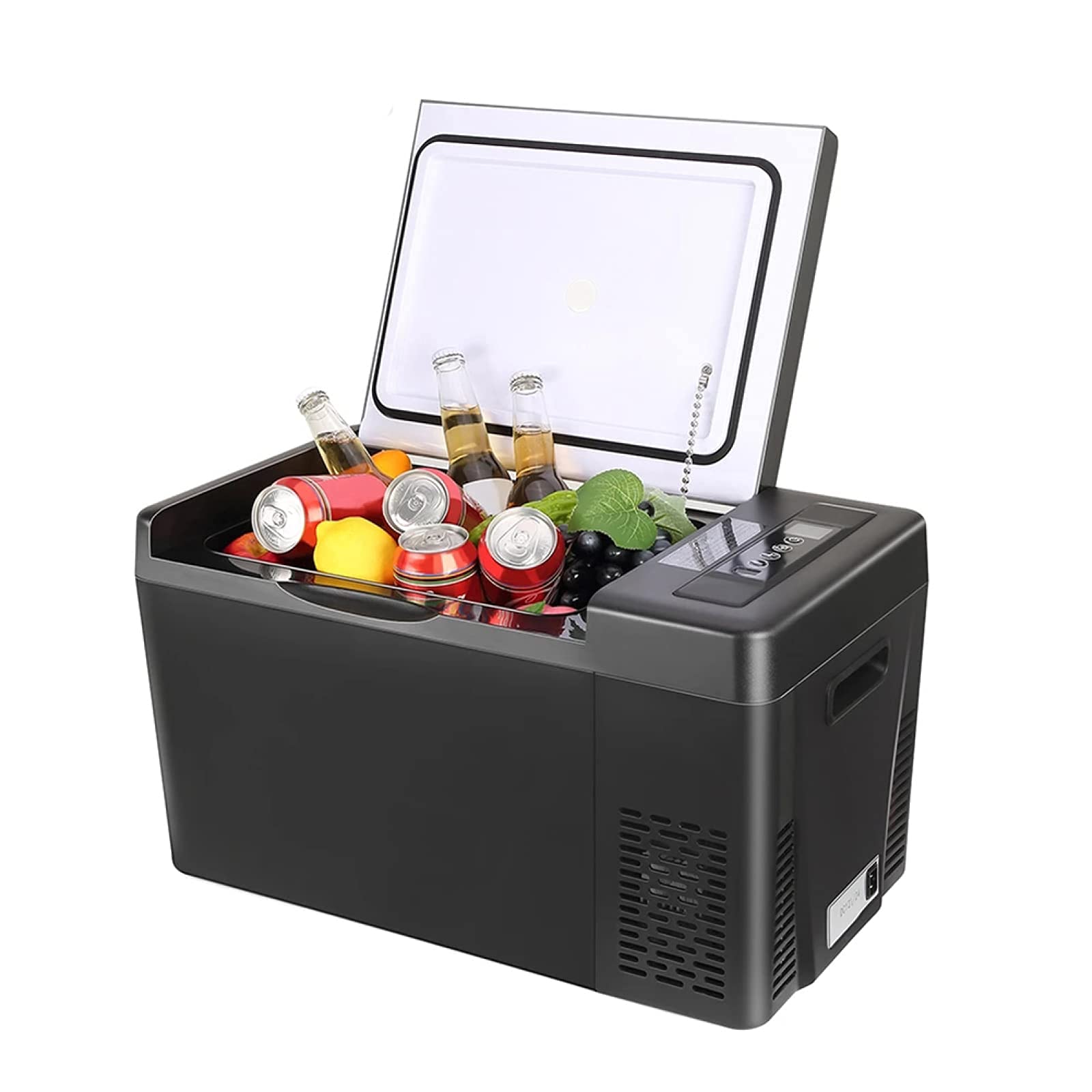 YYSS Nevera portátil para Coche , 22L Refrigerador de Coche Mini Nevera Congelador pequeño 12V / 24V Compresor Enfriador portátil 220V para Uso doméstico Vehículo Camión