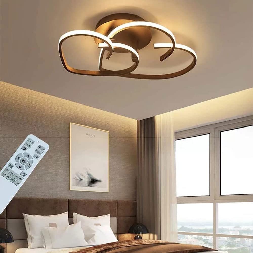 Plafonnier LED moderne salon variable avec télécommande design cœur chambre 65x50cm