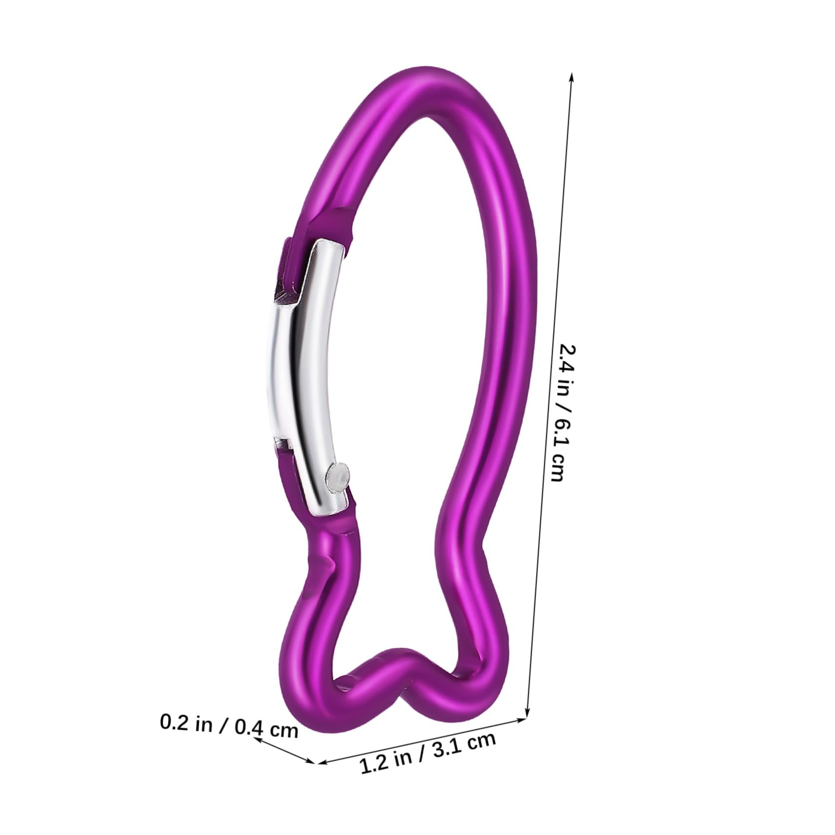 TOYANDONA Mosquetón De Aluminio Forma De De Clips De para Camping Y Senderismo Accesorios De Llaves Color Vividante