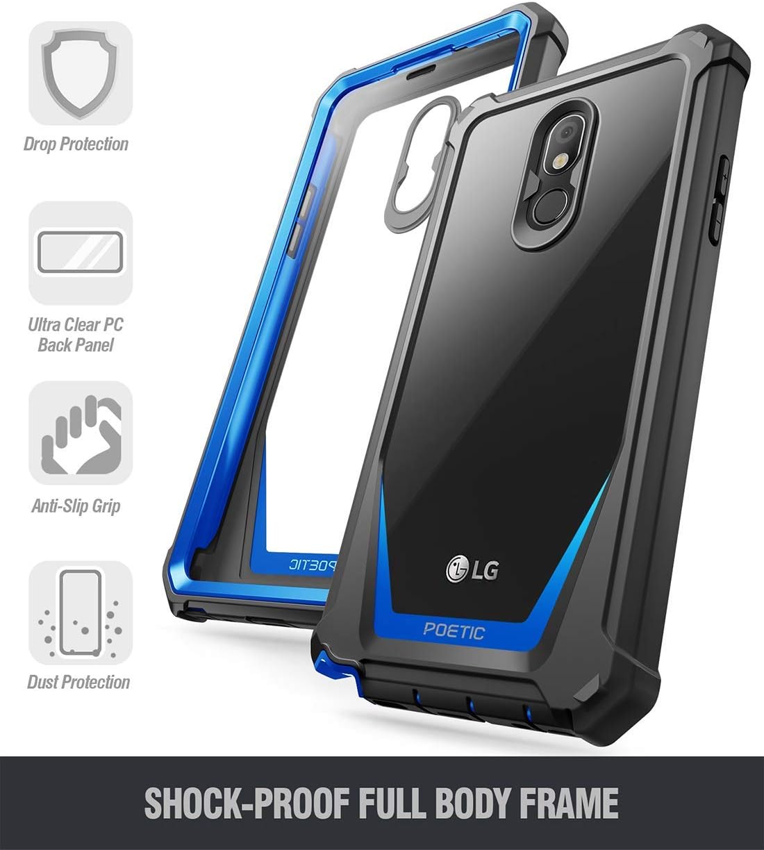Lowest Price Poetic Guardian Series Designed for LG Stylo 5 /LG Stylo 5X/ LG Stylo 5 Plus/LG Stylo 5V Case, Full-Body Hybrid Shockproof Bumper Cover with Built-in-Screen Protector, Blue/Clear Flash Sale Buy 1 get 1 Poetic Guardian Series Designed for LG Stylo 5 /LG Stylo 5X/ LG Stylo 5 Plus/LG Stylo 5V Case, Full-Body Hybrid Shockproof Bumper Cover with Built-in-Screen Protector, Blue/Clear
