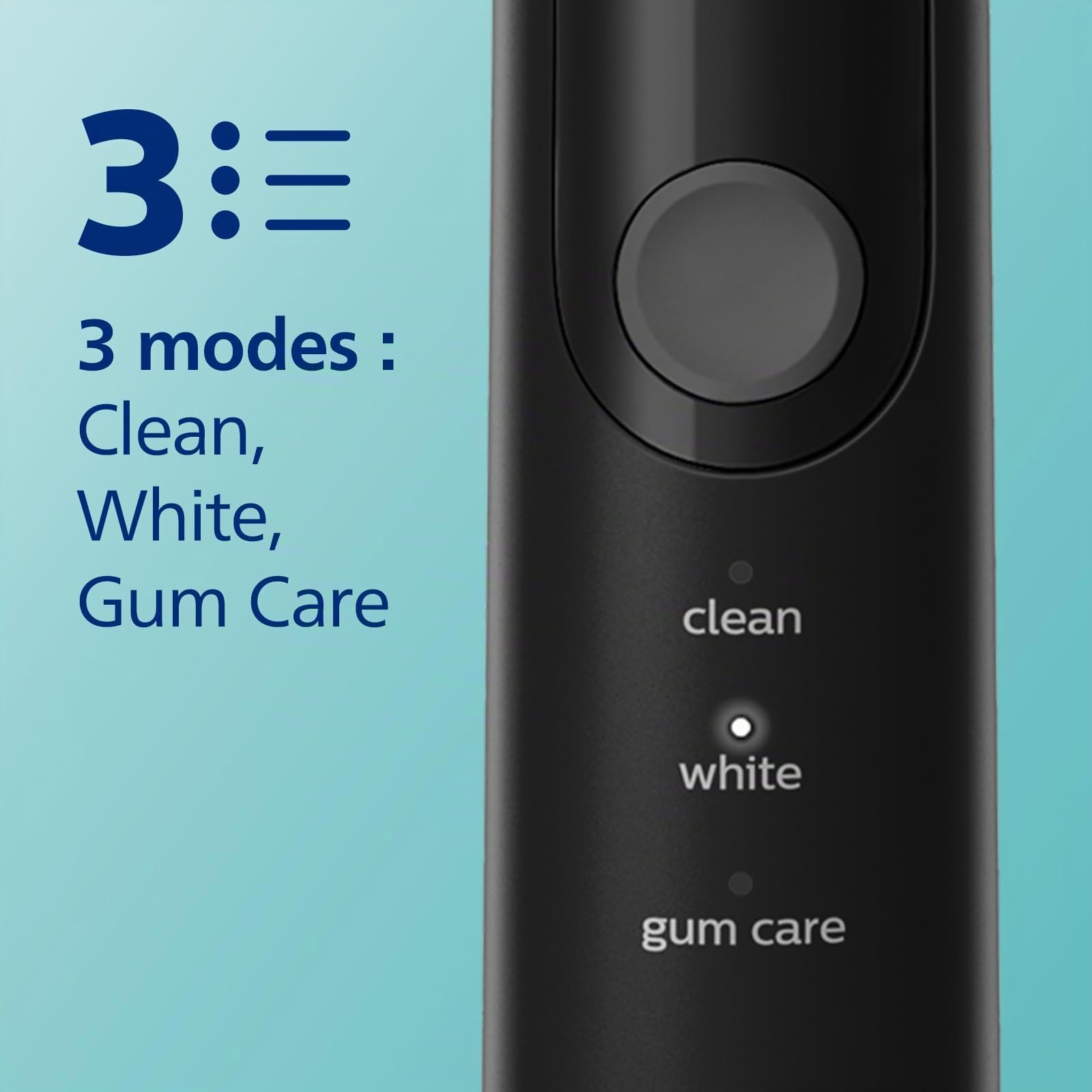 Philips Sonicare ProtectiveClean 5100 - brosse à dents électrique avec 3 modes de brossage, capteur de pression, minuterie, étui de voyage, assainisseur UV, noir, modèle HX6850/57