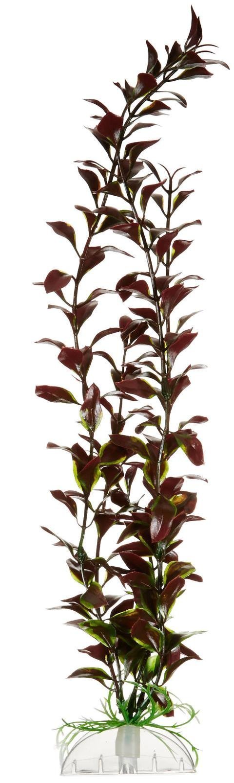 Aquaflora Plastic Plant - Red Ludwigia - 15 Inches