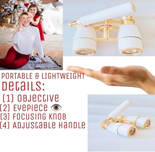 Miniatura 3 de Prismáticos de ópera de latón hechos a mano, binoculares blancos náuticos, regalos de amor, Navidad, día de San Valentín, día de la mujer