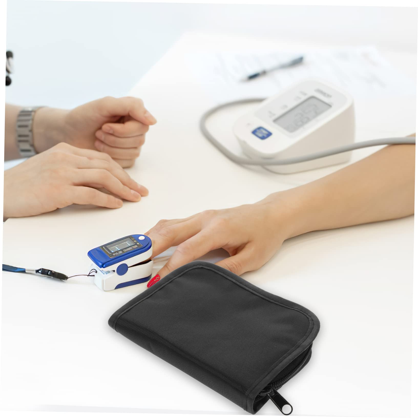 minkissy 20stücke Aufbewahrungstasche Für Blutzuckermessgerät Tragbare Oxford Tasche Schwarz Für Fingerstick-tests Für Unterwegs Und Reisen Mit Optimalem Schutz Vor Stößen Und