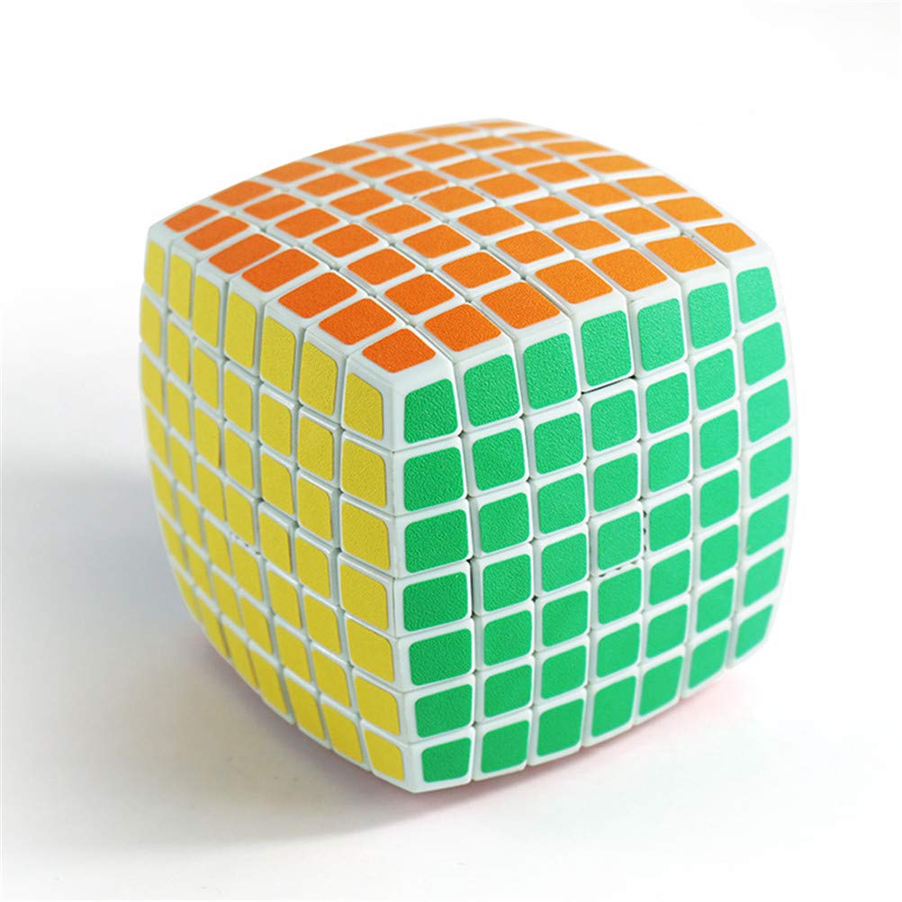 Speed Cube for Children's Adult, 7X7X7 Stickers Seventh-Order Magic Cube 3D Puzzle Educational Toys Learning Tools Gift,White