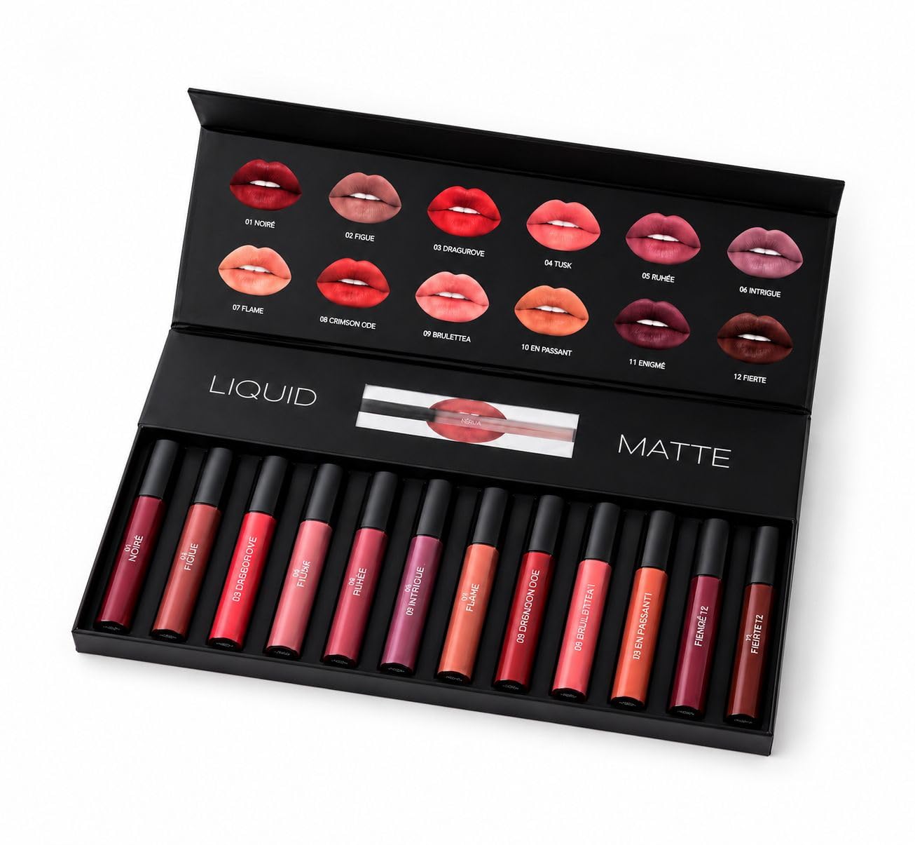 Liquid Matte Lipstick Set, 12 Shades, Long-Lasting Finish, Gift Box Collection-image-24