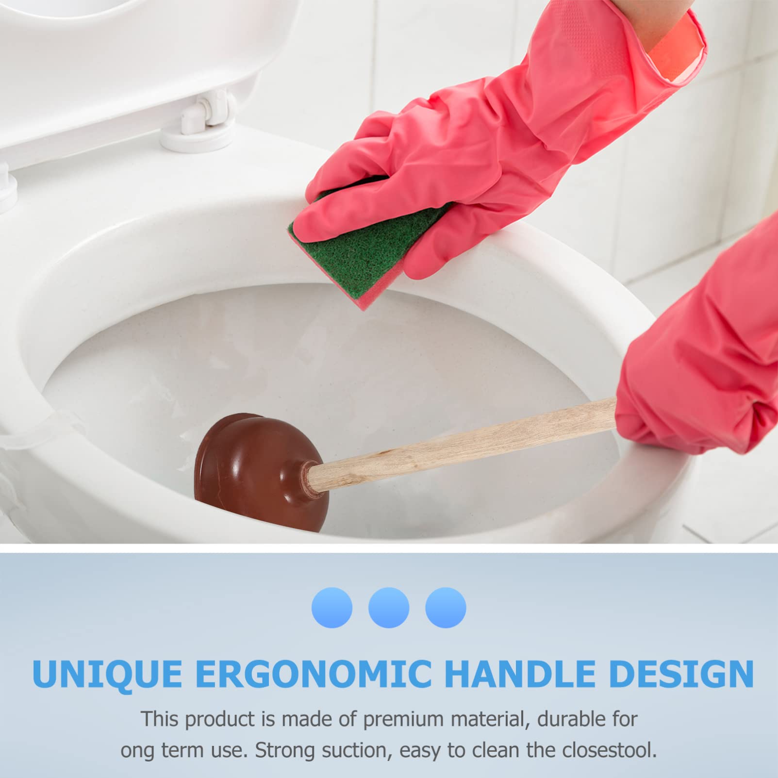 DOITOOL Extractor De Inodoro Desatascador Sanitario Émbolo del Tanque del Inodoro Émbolo del Lavabo del Inodoro Émbolo del Inodoro Suministros De Baño Drain Cleaner Caucho Ventosa Enchufar
