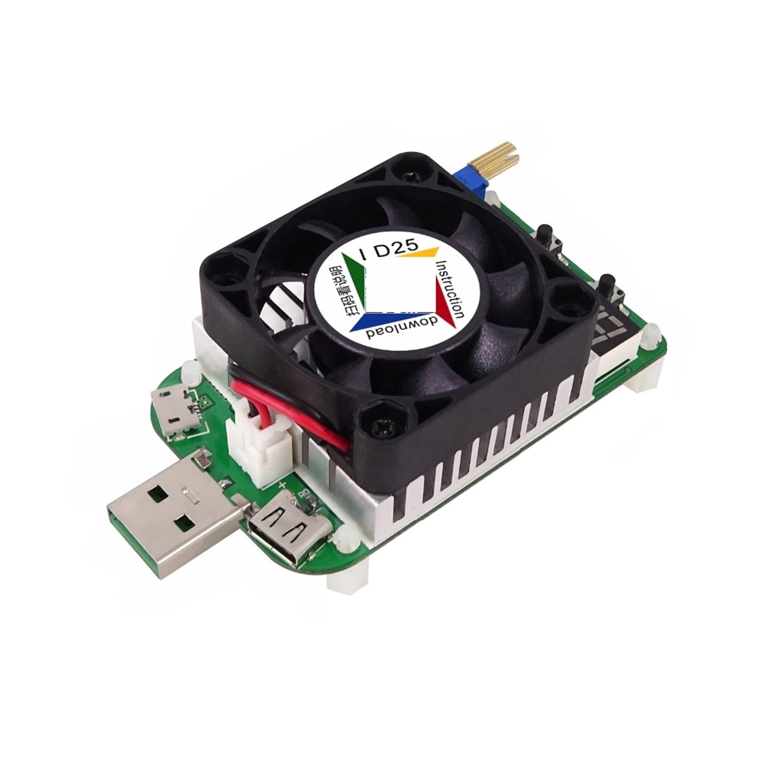 JJKKOZVQF LD25 LD35 USB Interface Electronic Load resistor Discharge battery test LED display fan adjustable current voltage 25w(LD35)