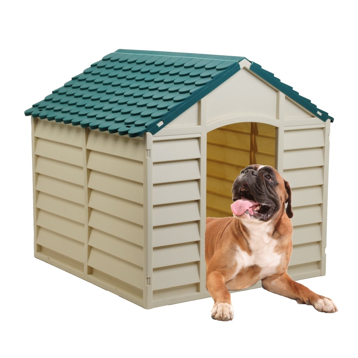 Starplast Dog House Kennel Weather & Water Resistant Easy Assembly