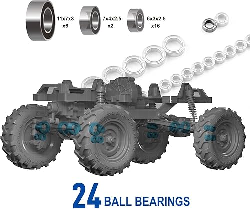 Miniatura 2 de FMS FCX24 Rc Piezas de automóvil RC Crawler RC Trucks Piezas de repuesto para FCX24 Smasher, Power Wagon, K5 Blazer, Lemur, Unimog 421 y FCX18 Land