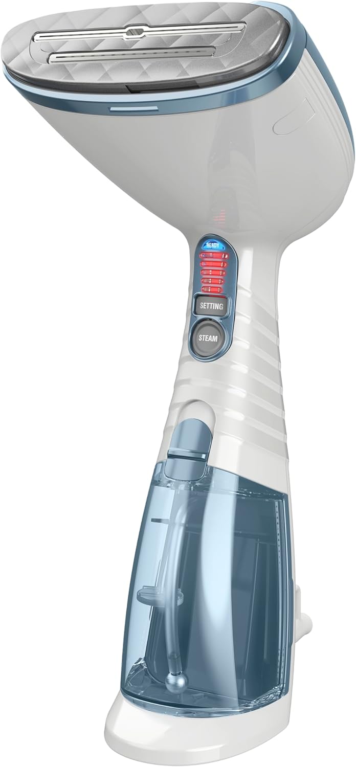 Conair Handheld Garment Steamer for Clothes, Turbo ExtremeSteam 1875W Fabric Steamer, Portable Handheld Design, Strong Penetrating Steam, Amazon Exclusive, Blue