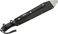 Vista 8 de Sierra Zulu Trident Machete - Stainless Steel, 24.0 inches Overall, Modified Tanto Blade with Saw Tooth Back Edge - Tactical Nylon Sheath with