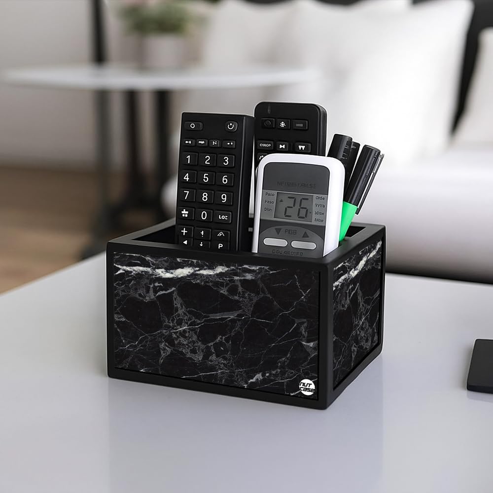 Nutcase Designer Wooden Remote Control Holder Stand Organizer Caddy for TV/AC Remotes-Multipurpose Desk Organiser-6�x4�x4� 2