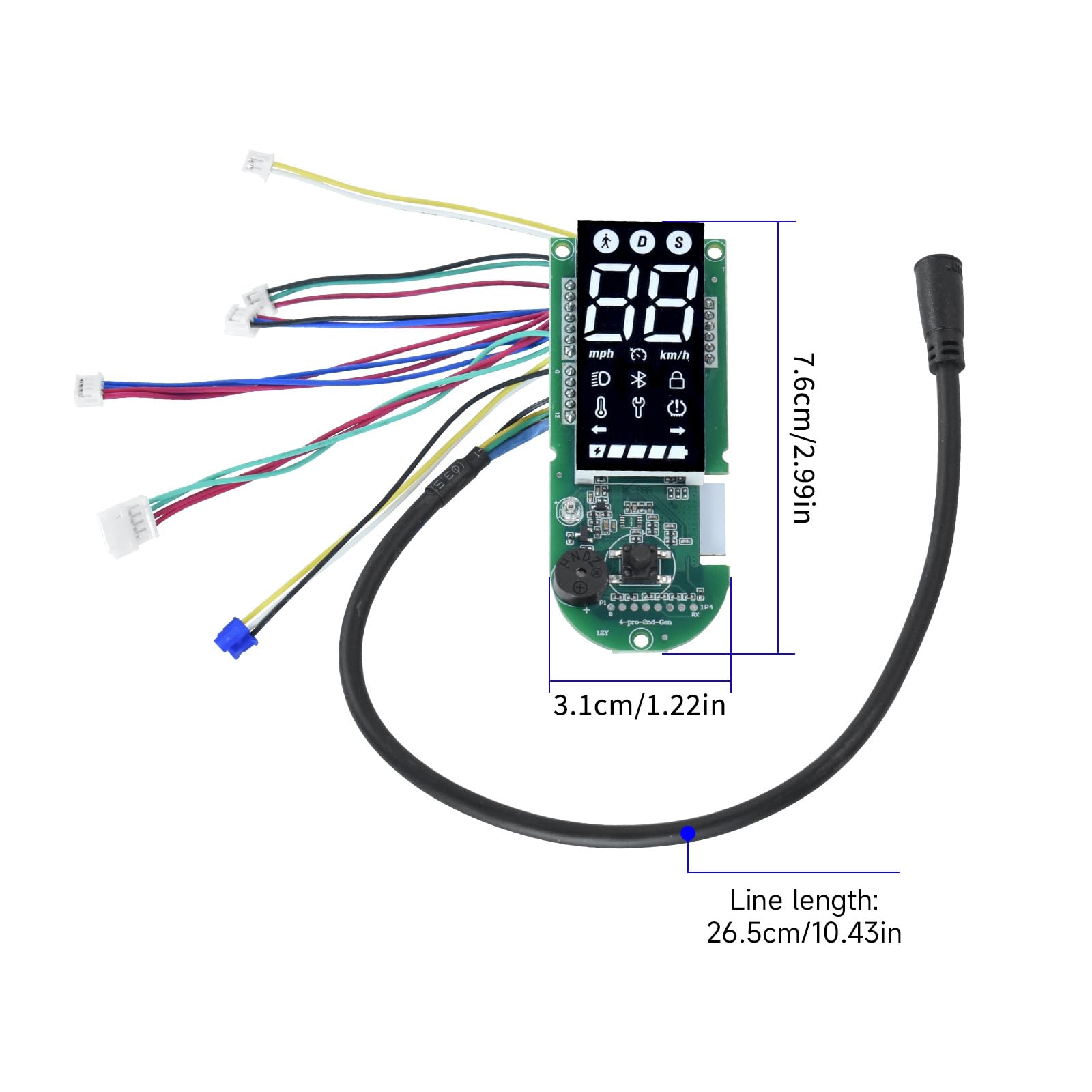 Tableau de Bord pour Xiaomi 4 Pro 2nd Gen Trottinette électrique Panneau D'affichage Communication Bluetooth Circuit imprimé Pièces de Rechange Accessoires de Modification
