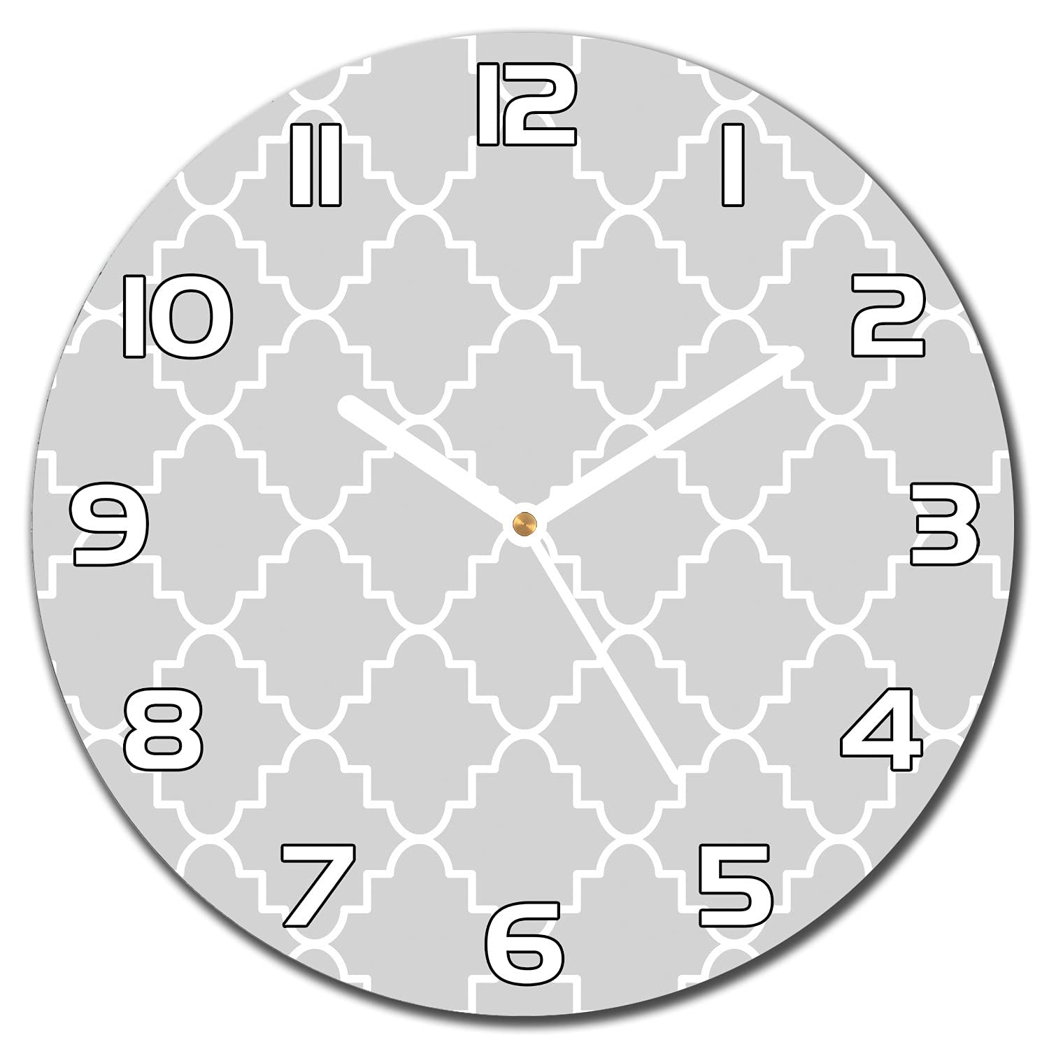 Horloge en verre sécurité 30 cm avec aiguilles blanches de haute finition