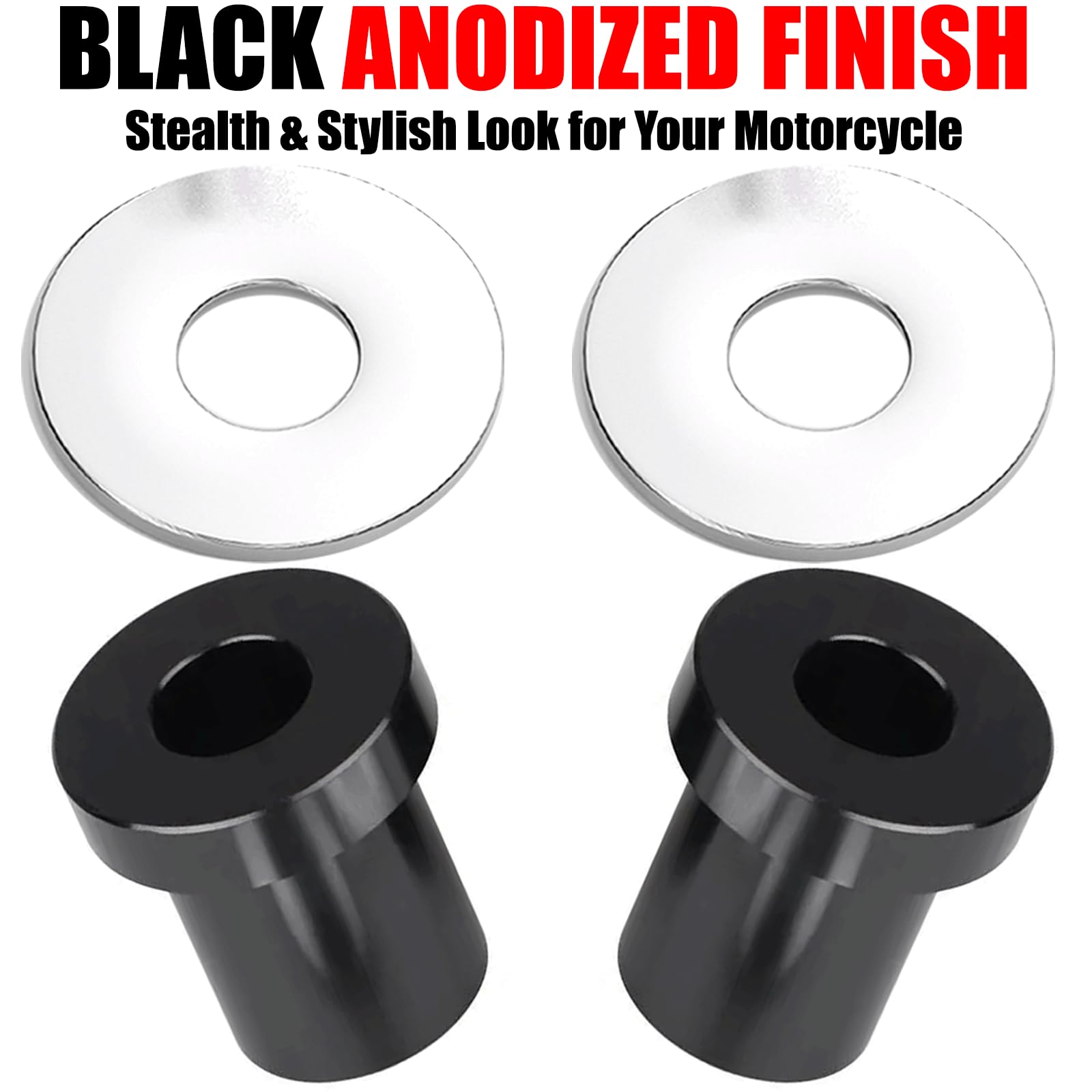Snapklik.com : VPZMT Solid Billet Handlebar Riser Bushings For Harley ...