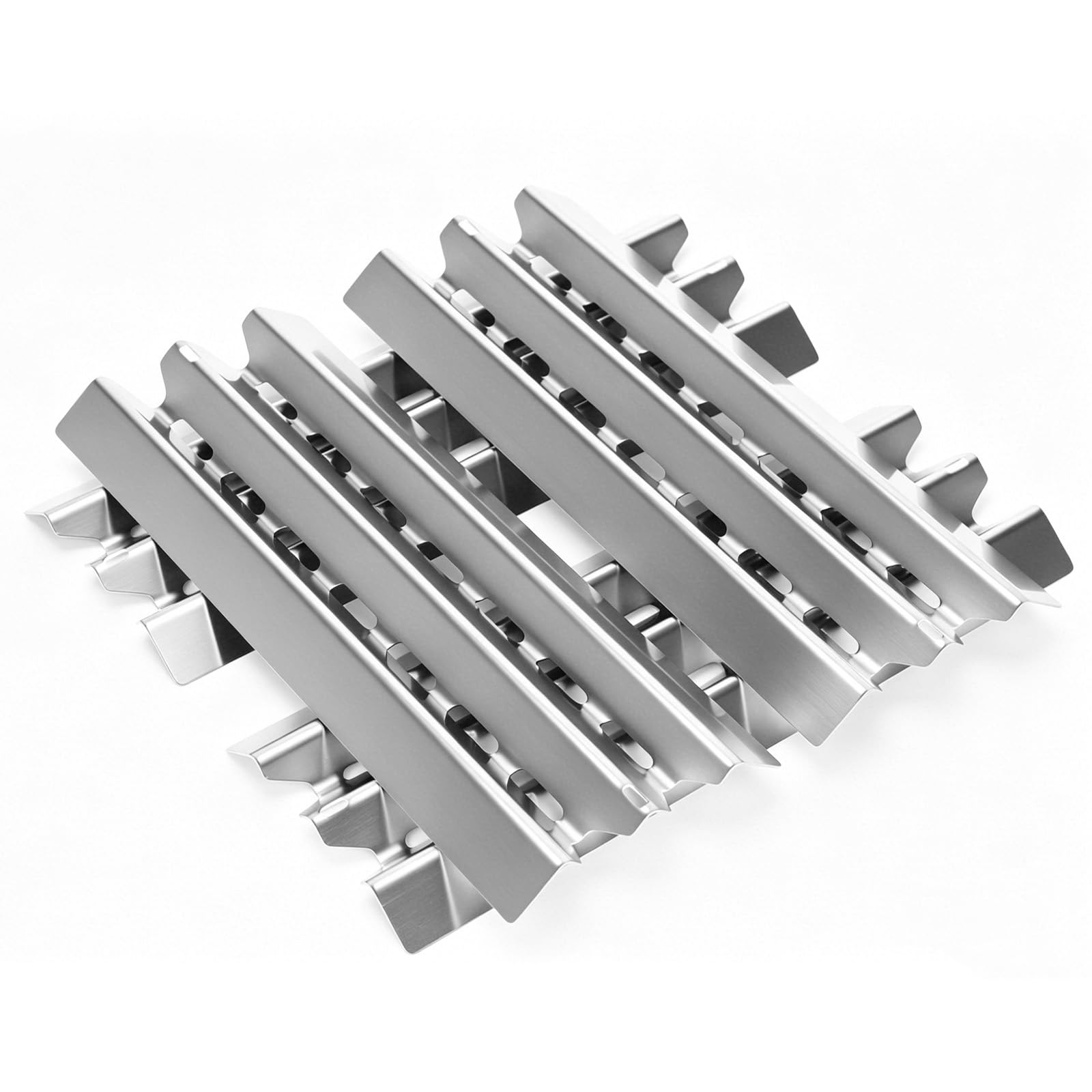 GFTIME 40 x 15,2 cm, acero inoxidable, cubierta de quemador de repuesto para Broilking Baron, Broilmate, Huntington, rieles aromáticos de acero inoxidable, placa calefactora, distribuidor de llama, 4