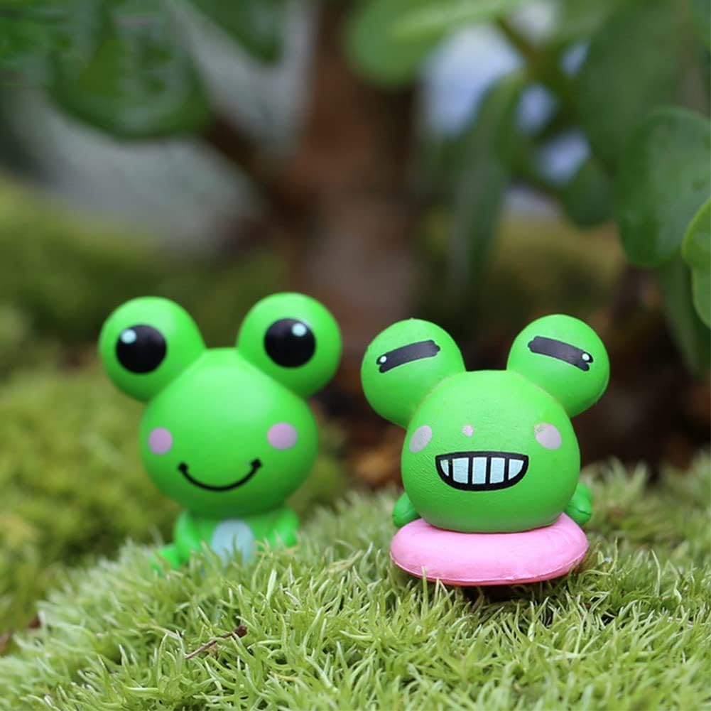 The Pot Dealer Cute Frogs Figurines Miniature Frogs for Fairy Garden Resin Frogs Decoration Micro Landscape Animal Ornament Dollhouse Accessories-image-28