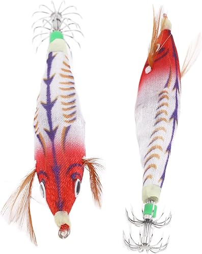 Miniatura 3 de LANTRO JS Calamar Jig, kit de accesorios de pesca Mini Aurora Flotante Calamar atrapa calamar resplandor luminoso