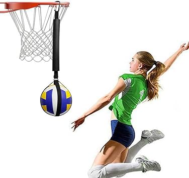 Volleyball Spike Trainer Adjustable Volleyball Training Equipment Aid Solo Volleyball Trainer Kit Volleyball Spike Training System Improves Serving, Jumping, Arm Swing Mechanics and Spiking Power