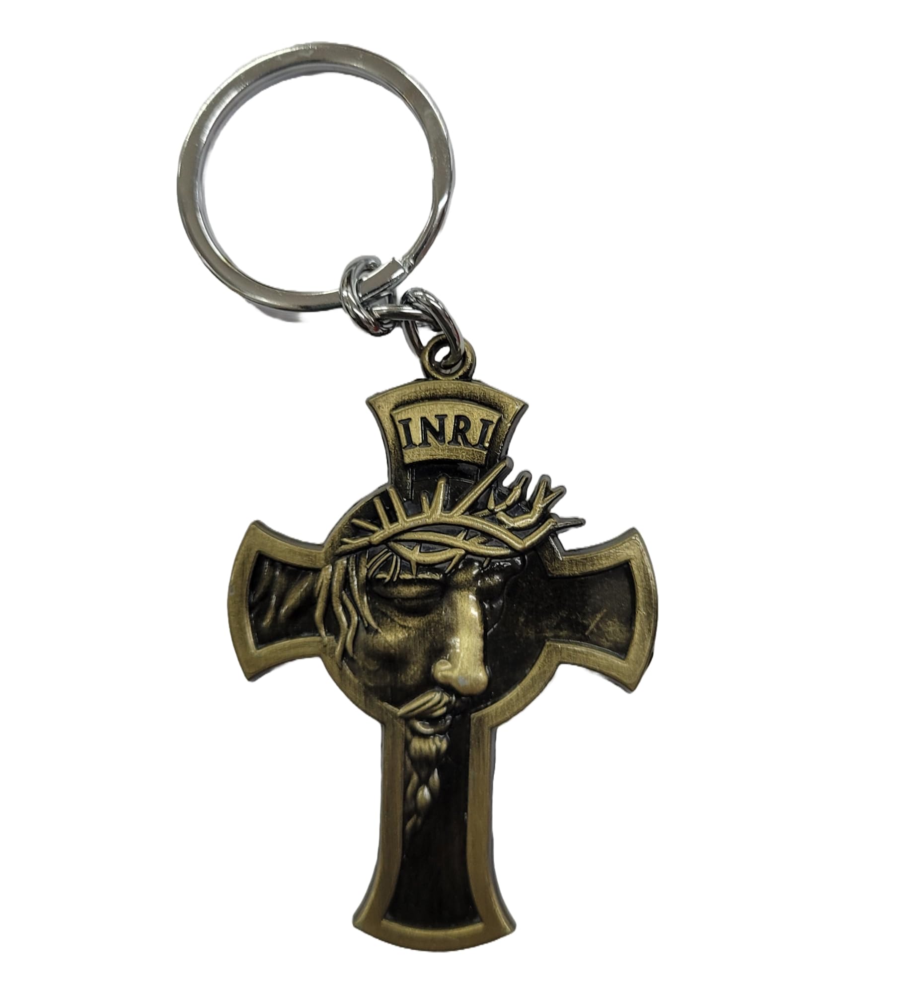 divine creations goa Jesus Face Keychain for Every Day Use | Christian Keychain in Cross Shape-picture-19