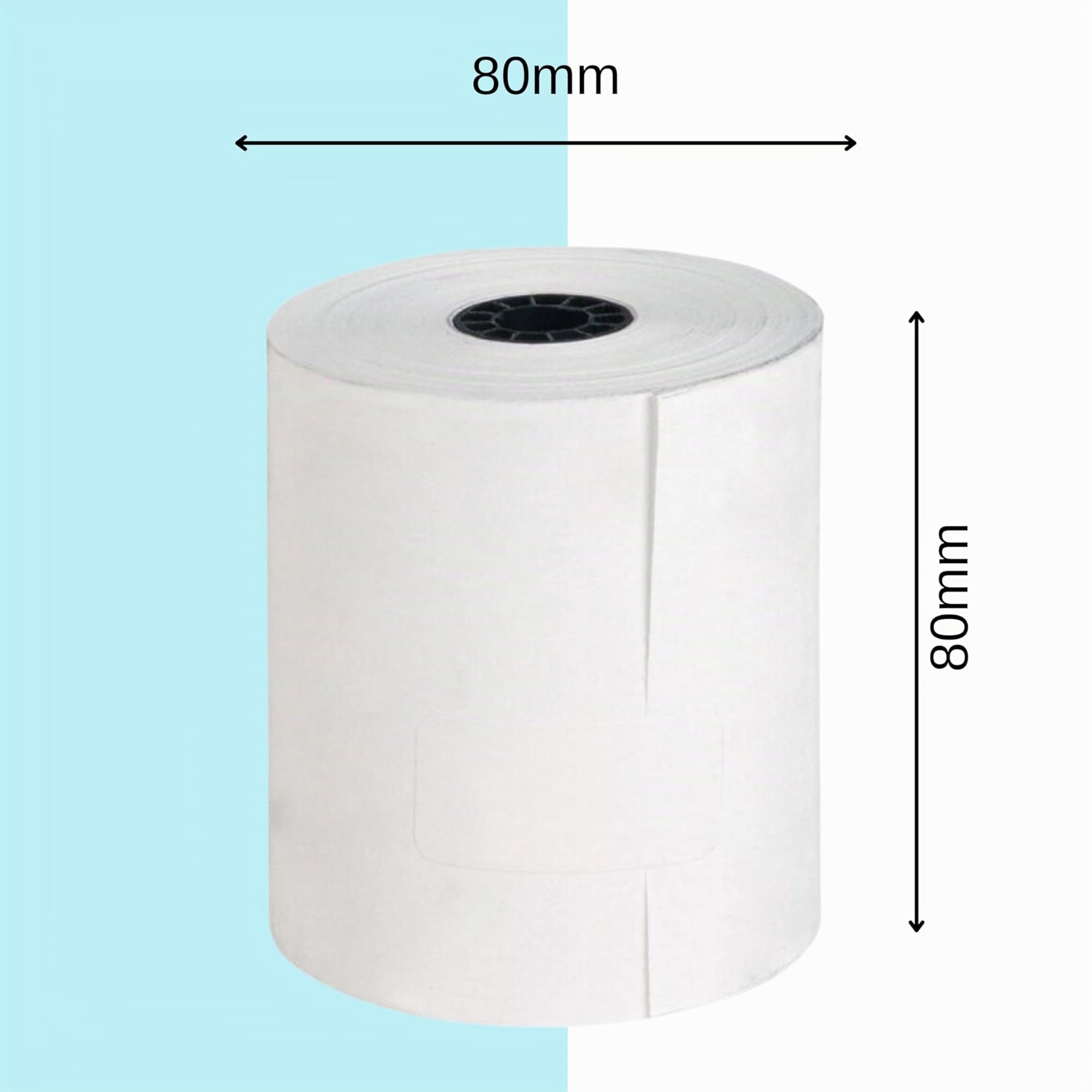 Double Dragon, 80 x 80 mm Premium Thermopapier Kassenrollen für EPOS-Drucker, POS-Terminal, Kassensystem [Packung mit 20]