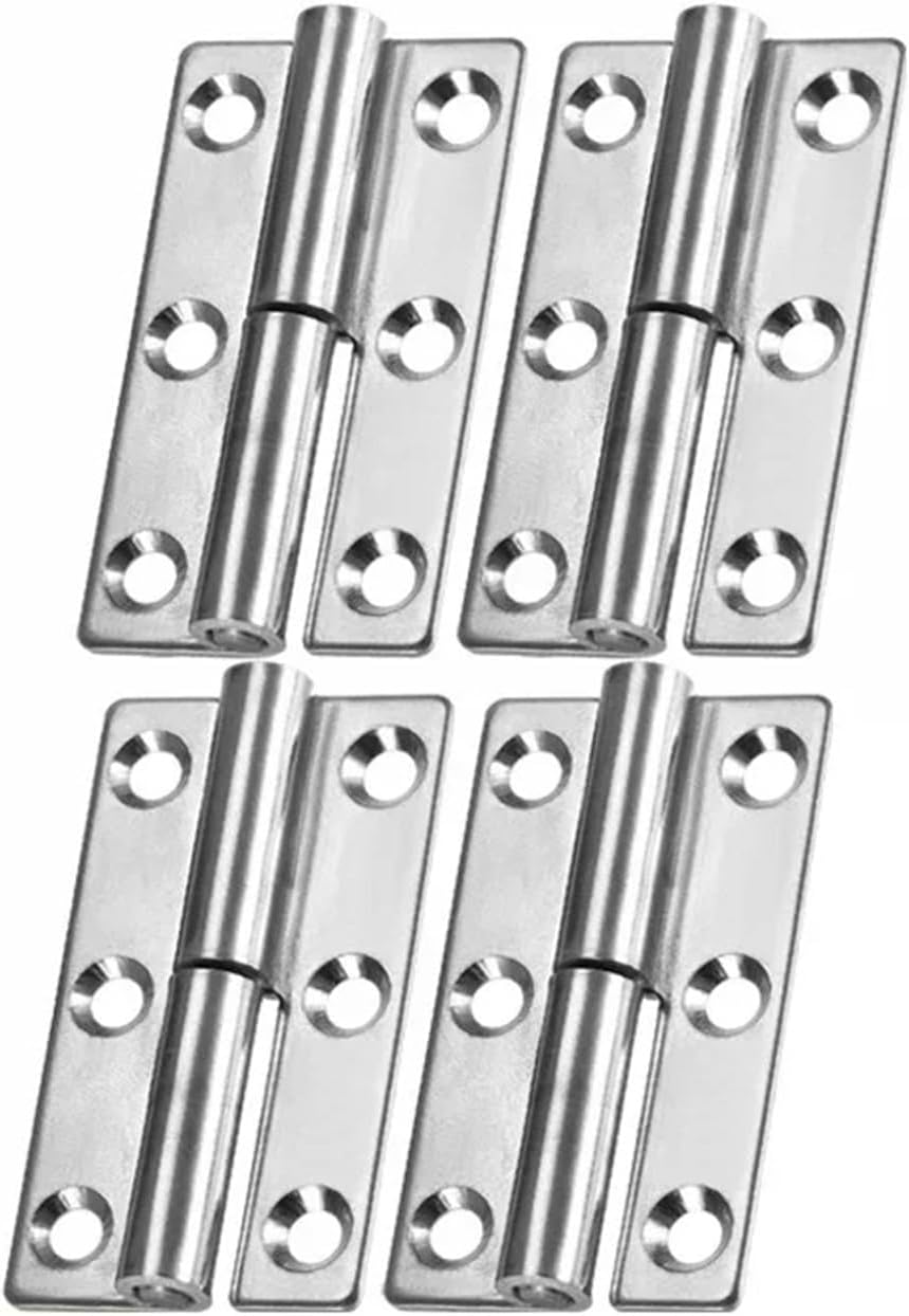 1/10pcs Universal Door Hinges Connector Detachable Lift Off Hinge Stainless Steel Slip Hinges Kitchen Cupboard Hardware Supplies(6.4 * 3.6CM-4Set)