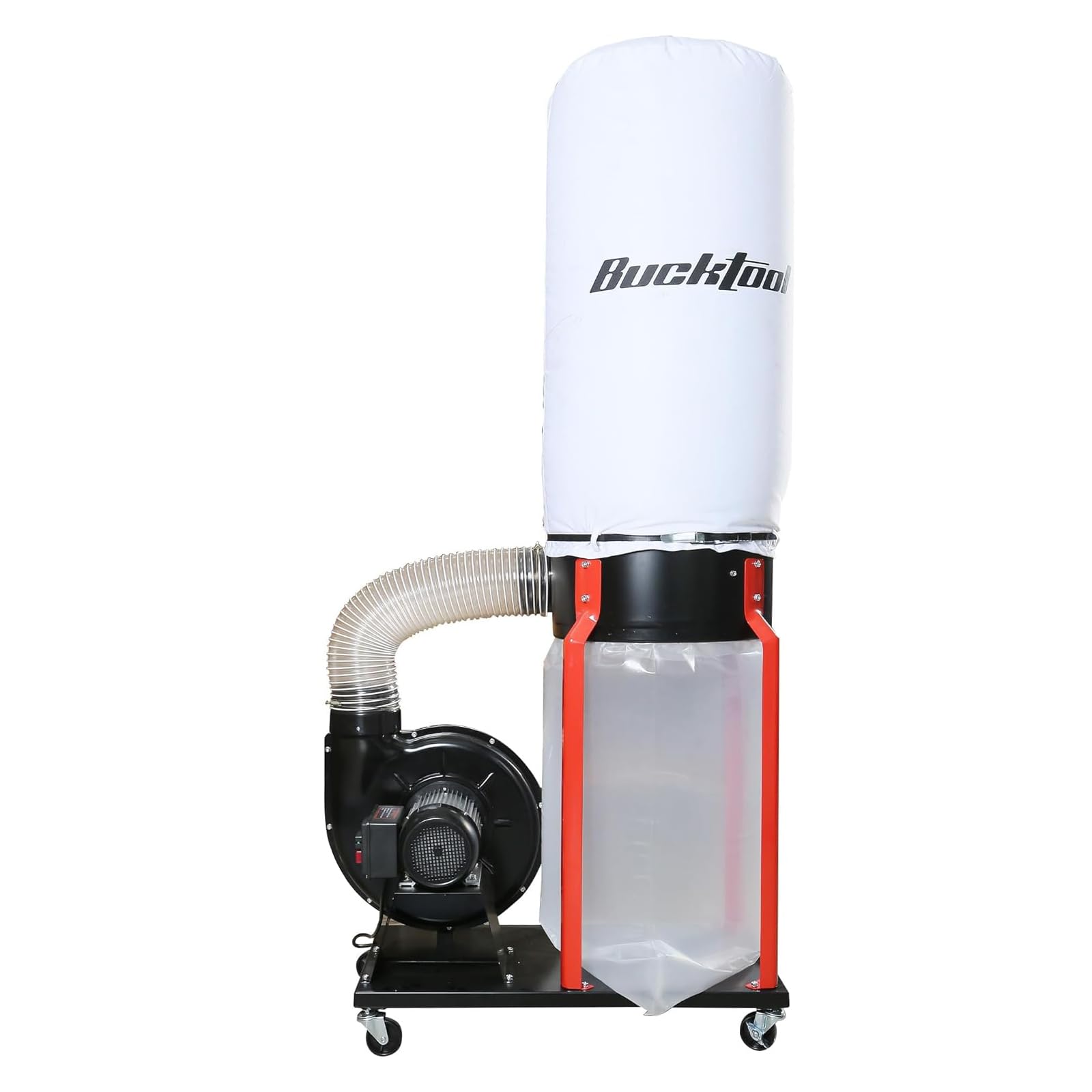 BUCKTOOL 1-1/2 HP Dust Collector, Internal Dust Baffle, 1100 CFM Airflow