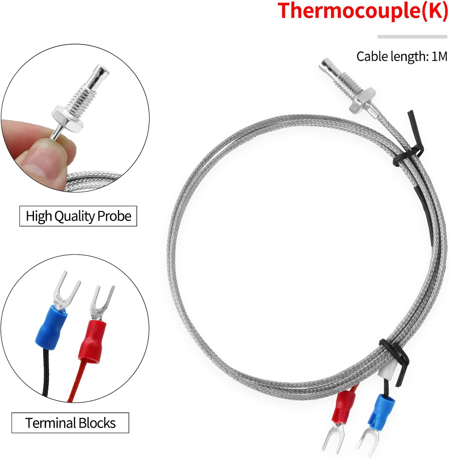 PID Temperature Controller Kit, High Voltage 100ACV to 240ACV, Comes with 40A DIN Rail SSR Relay with Radiator, K Type Thermocouple