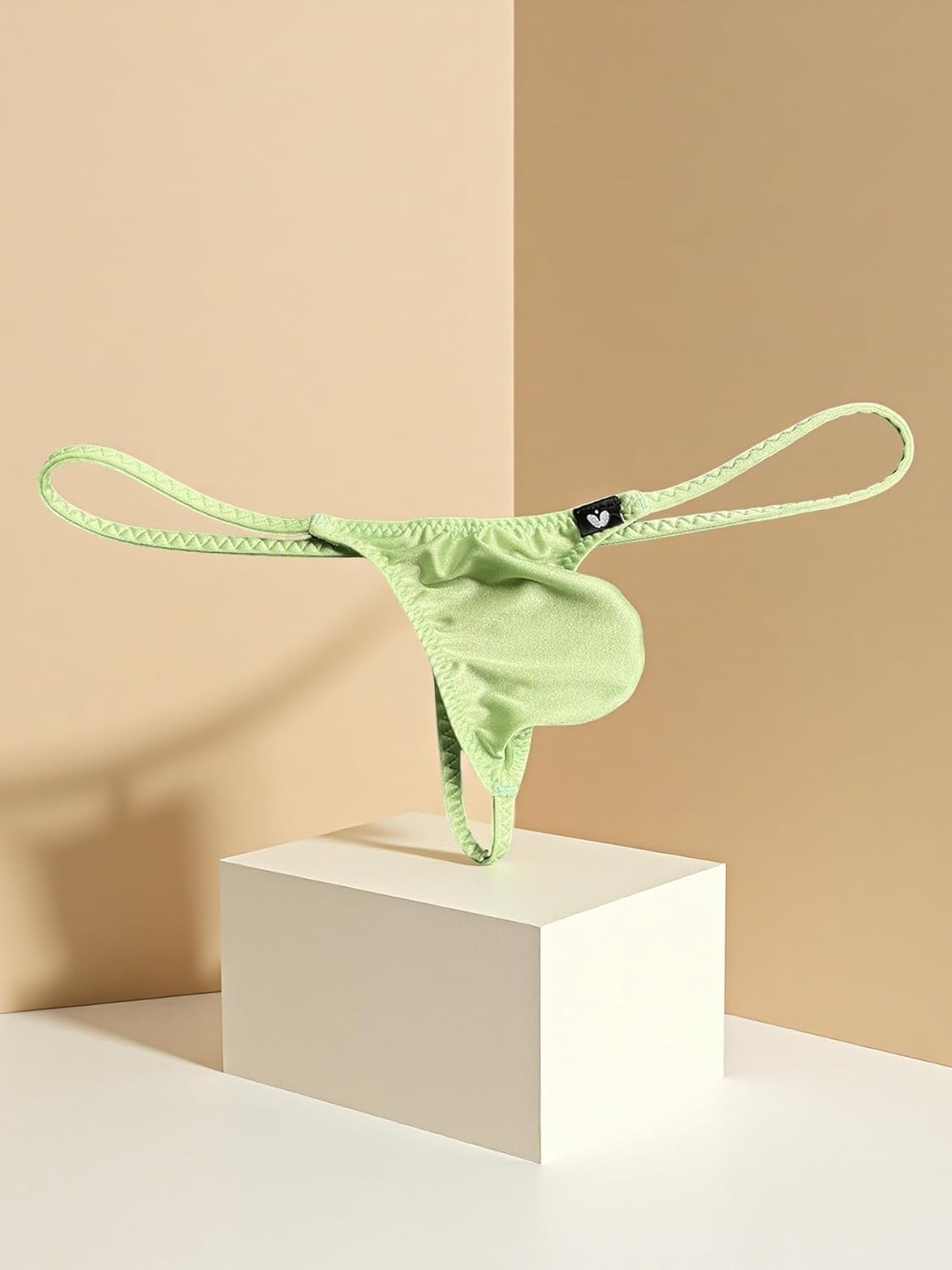 Lustrous Men's G-String Ultra-Slim Straps Thong V-Shaped Seam Sexy Pouch Blue - Image 2